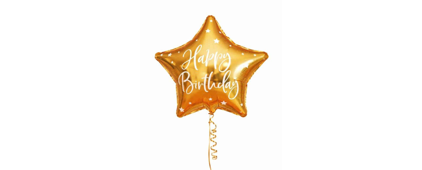 Gwiazdka złota z napisem Happy Birthday z helem