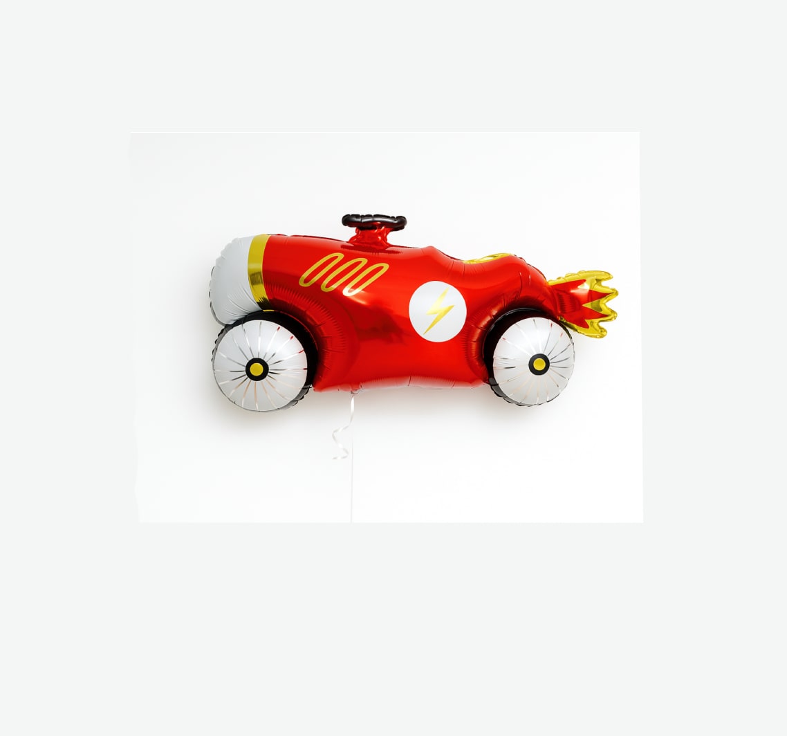 Balon foliowy czerwony samochód, 111 cm