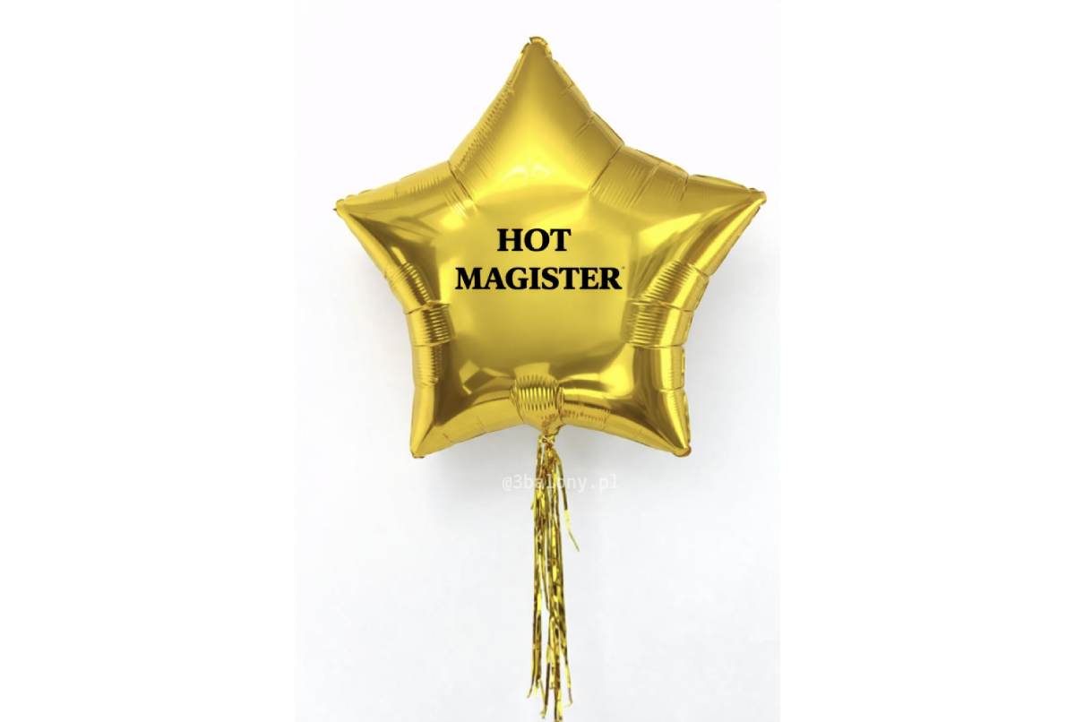 Balon foliowy z napisem hot magister