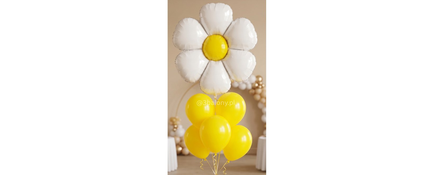 Bukiet balonów z helem – stokrotka i żółte balony na każdą okazję