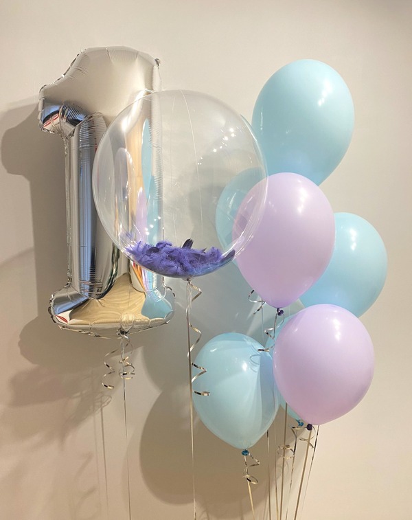 Pastelowy zestaw balonów z helem