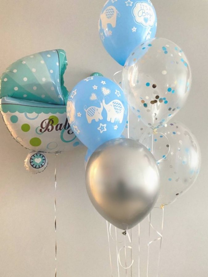 Balony z helem na narodziny chłopca