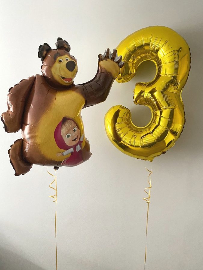 Balon urodzinowy z helem „Masza i Niedźwiedź”