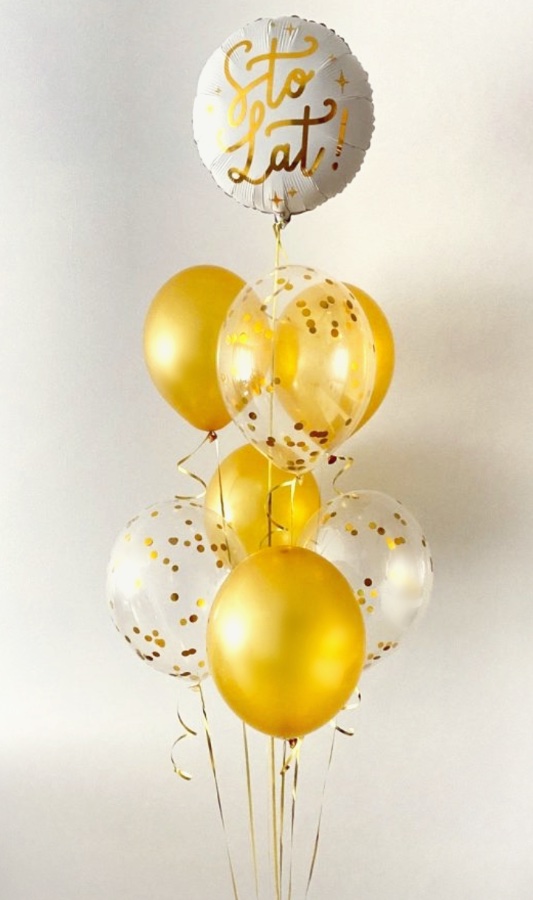 Bukiet balonowy „Sto lat” z helem