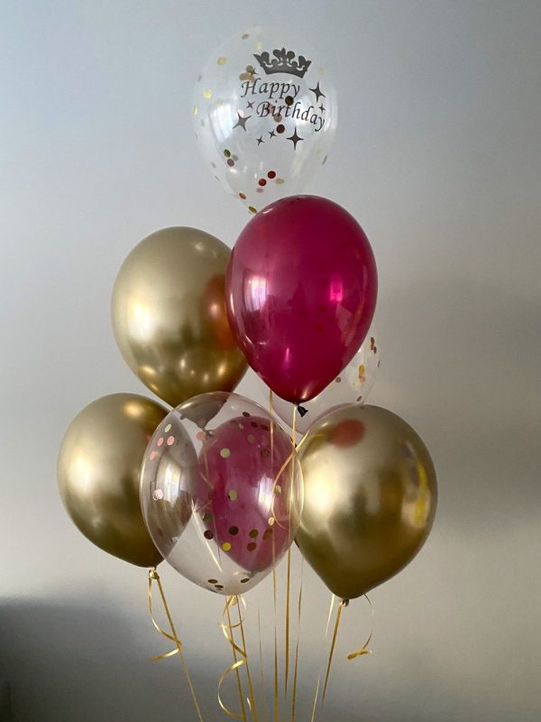Metaliczne balonowy na urodziny z helem