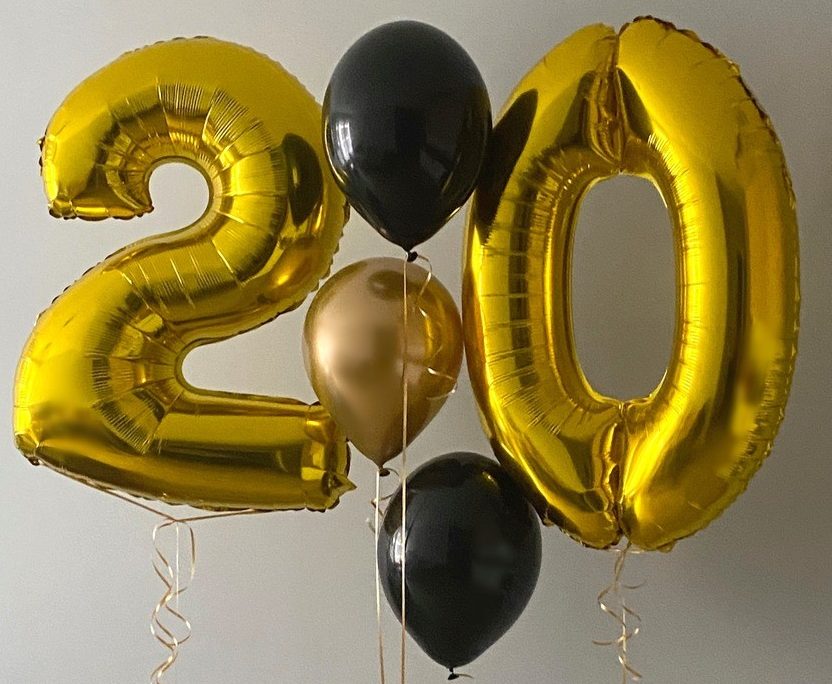 Balony z helem na 20 urodziny