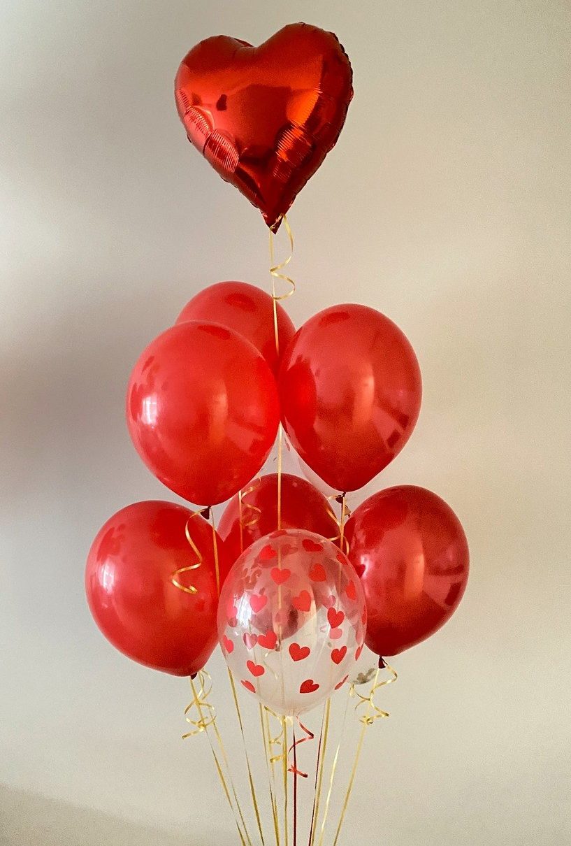 Bukiet balonowy z helem dla zakochanych
