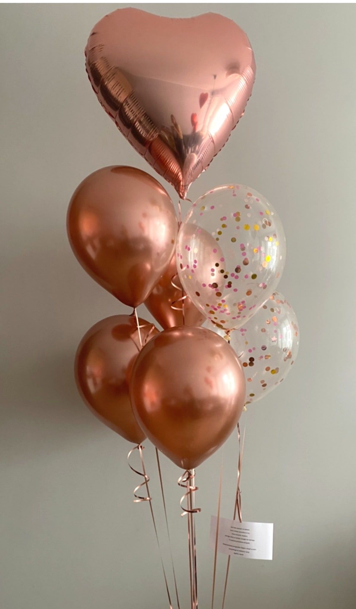 Balon serce, balony z konfetti, balony metaliczne napełnione helem