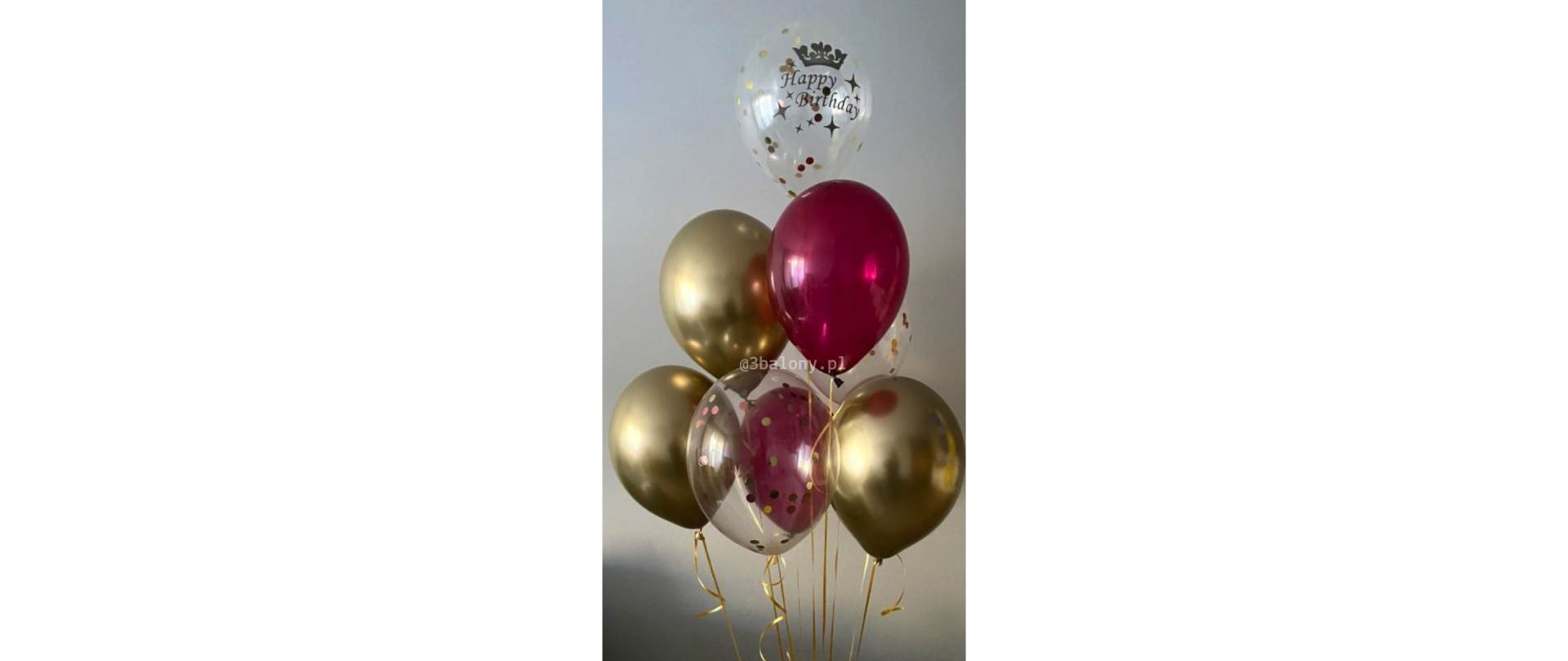 Metaliczne balonowy na urodziny z helem