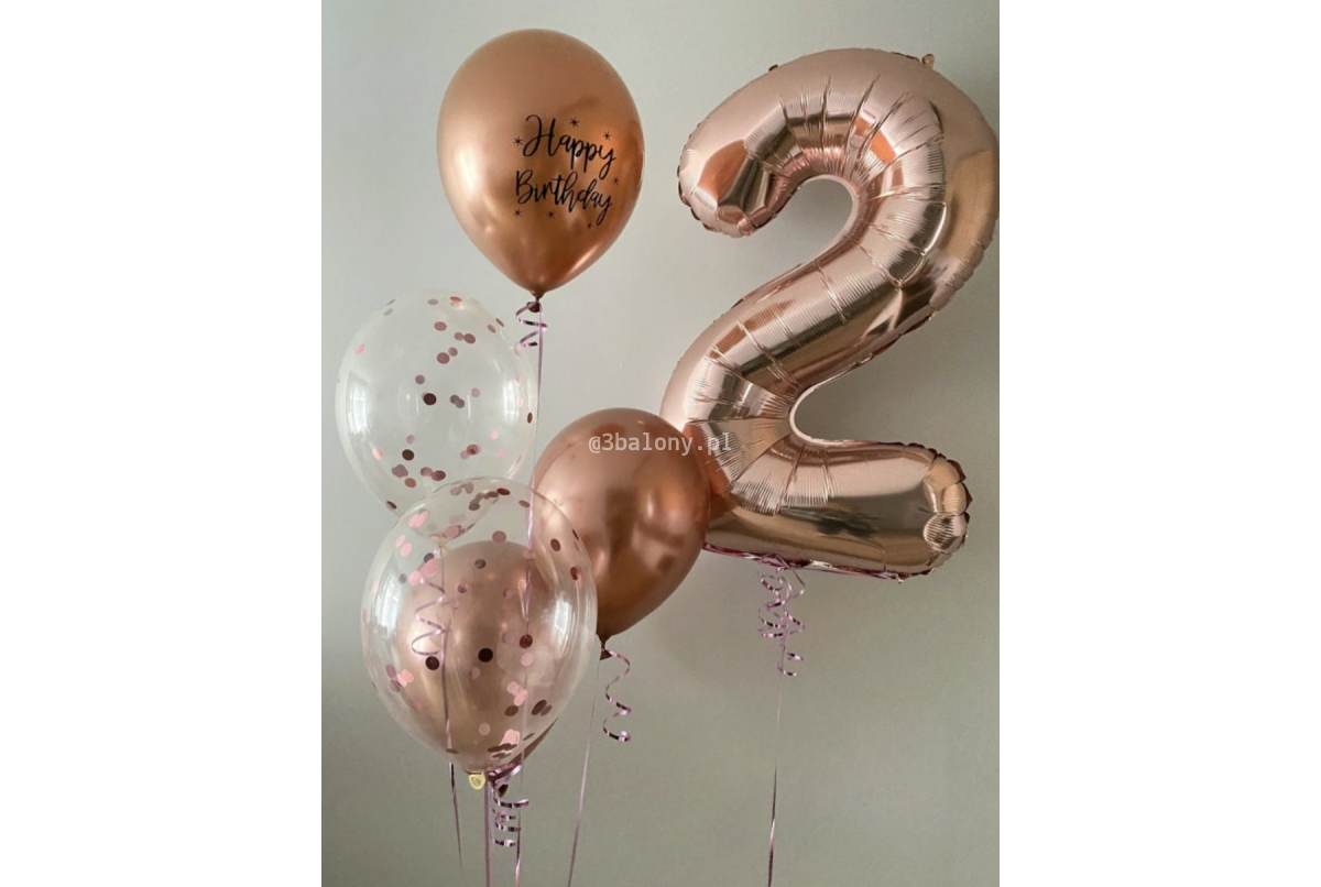 Zestaw balonów na drugie urodziny