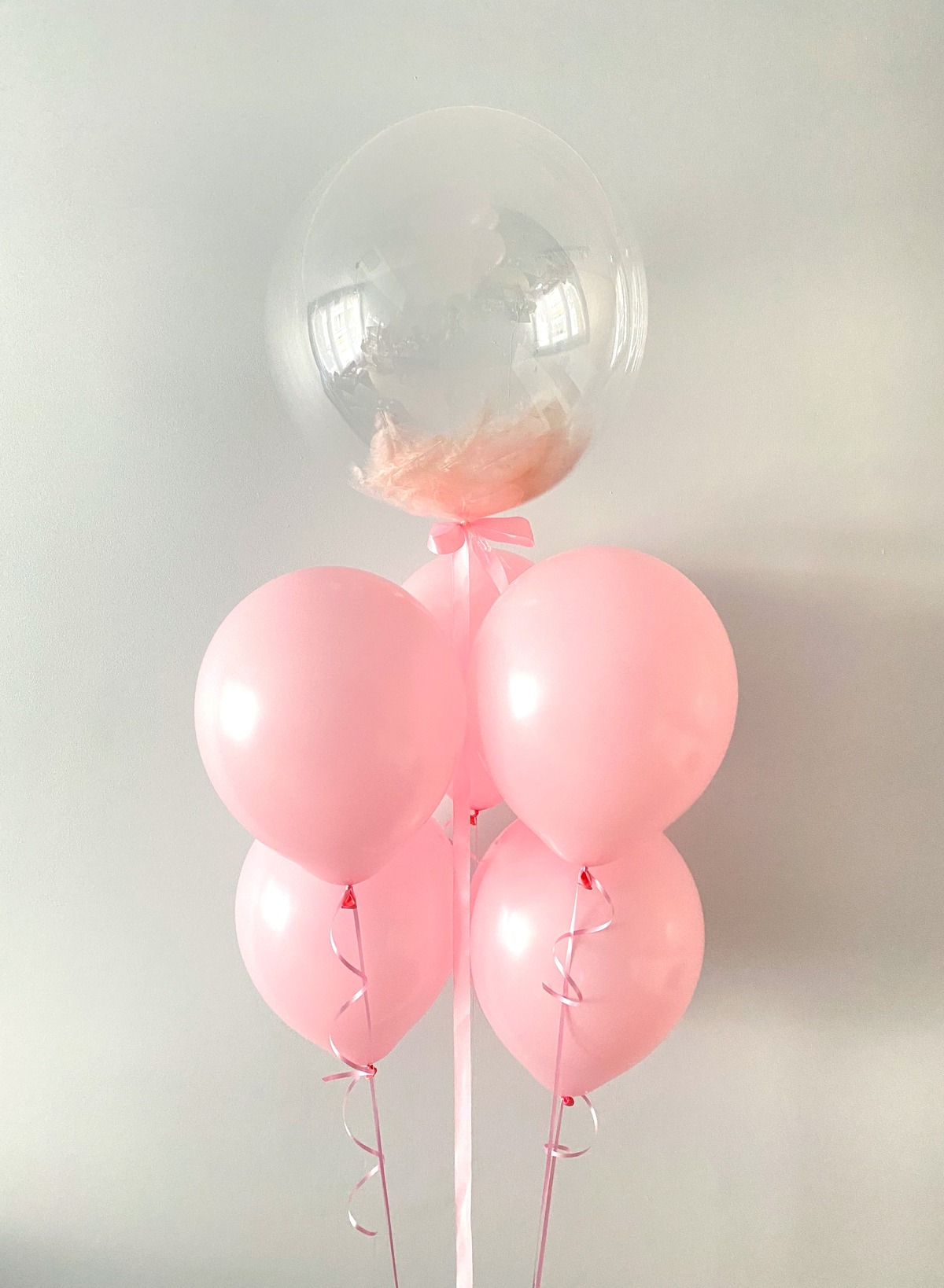 Bukiet balonów z helem w różowym kolorze
