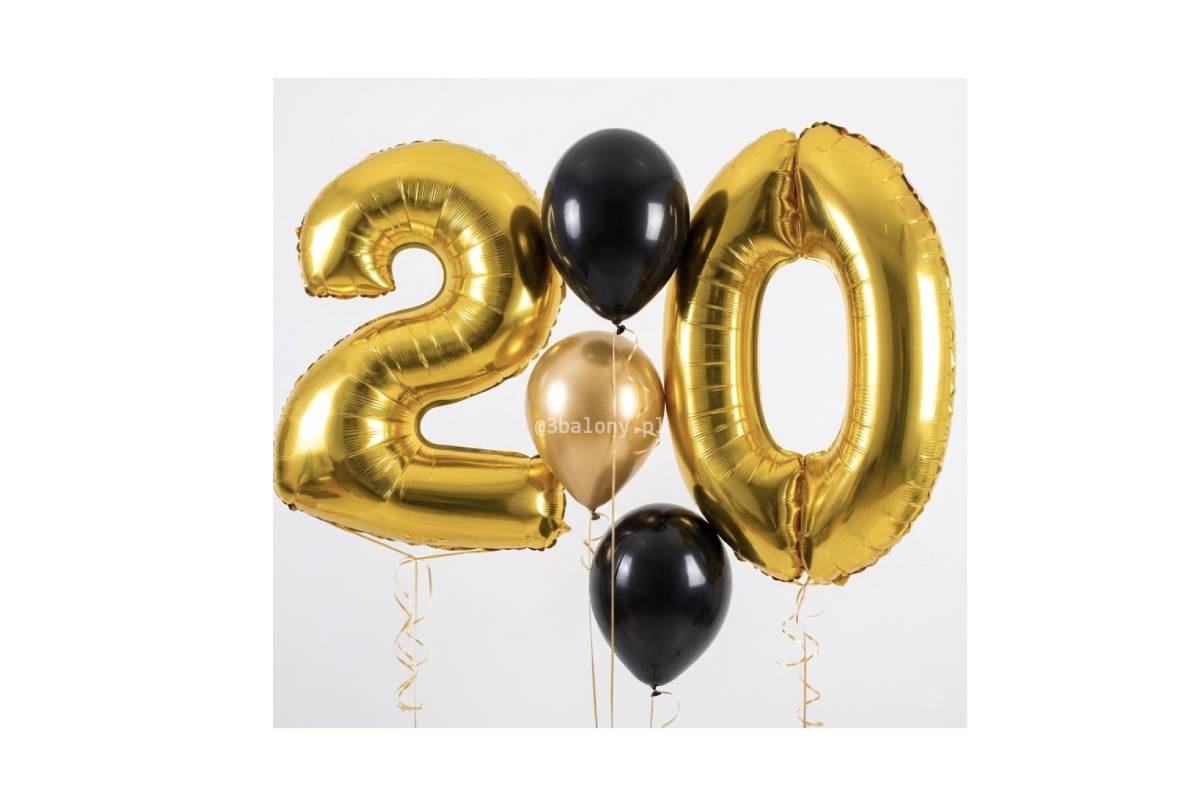 Balony z helem na 20 urodziny