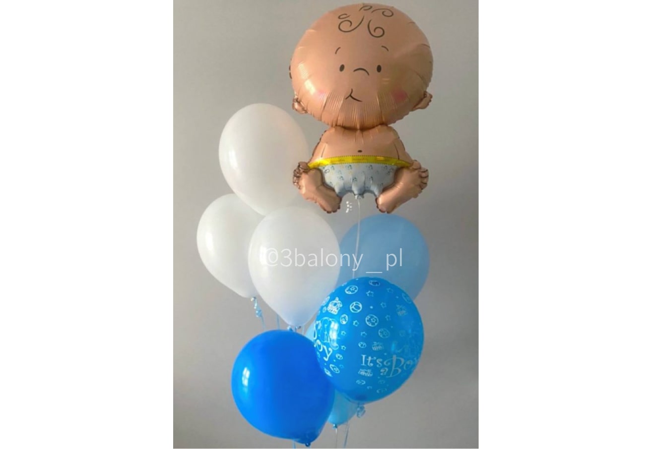 Zestaw balonów z helem na narodziny Chłopca