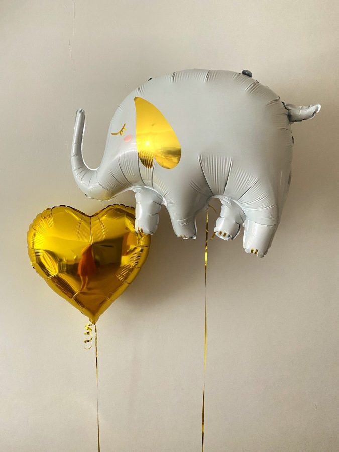 Balon foliowy biały słoń