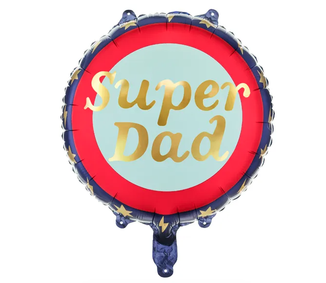 Balon z napisem „Super Dad”