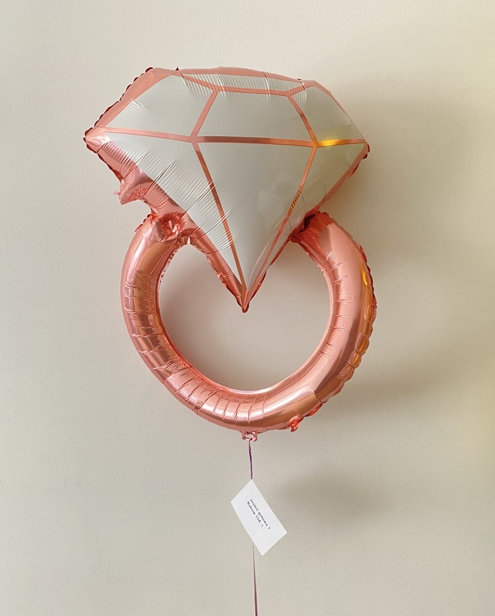 Balon foliowy różowy pierścionek