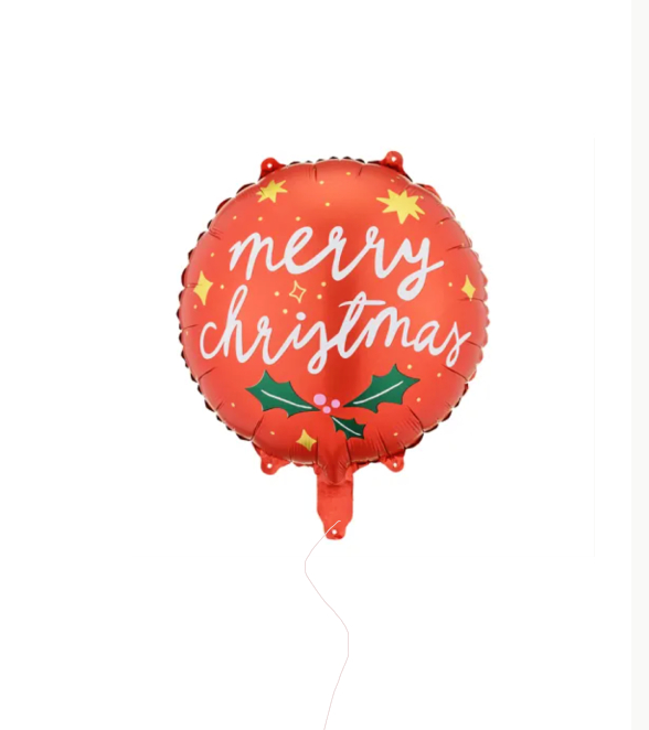 Balon foliowy Merry Christmas, 45 cm z helem