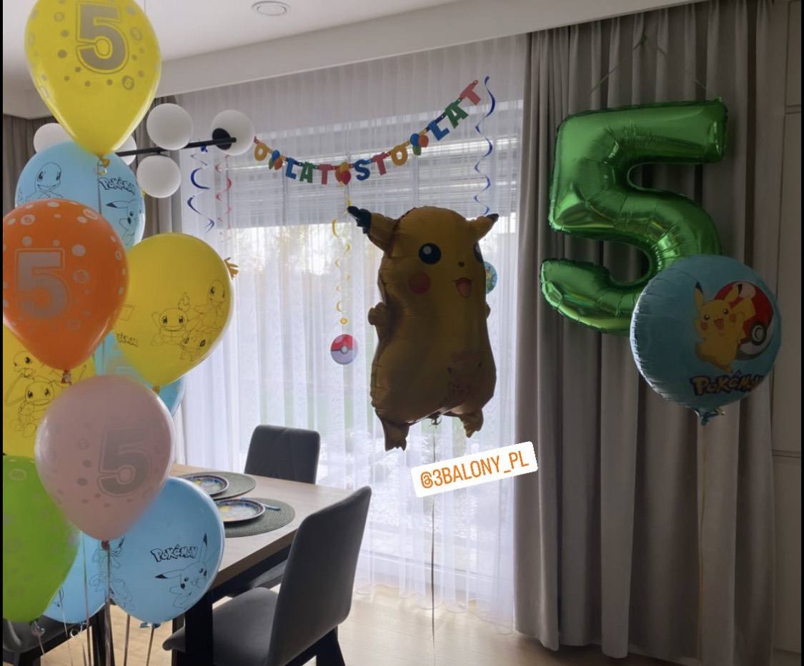 Balon z helem Pikachu