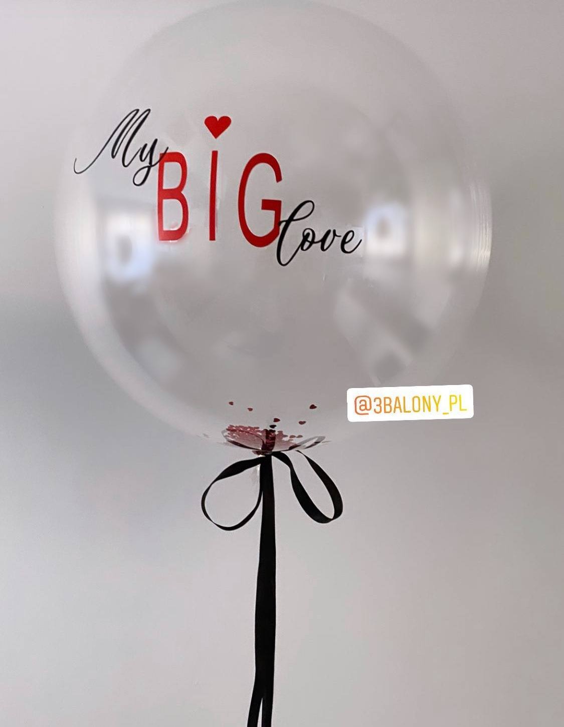 Balon z napisem „My Big love”