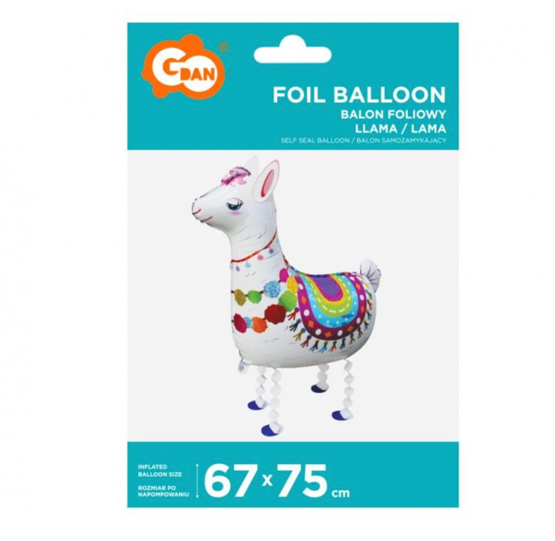 Balon lama z helem (chodząca)