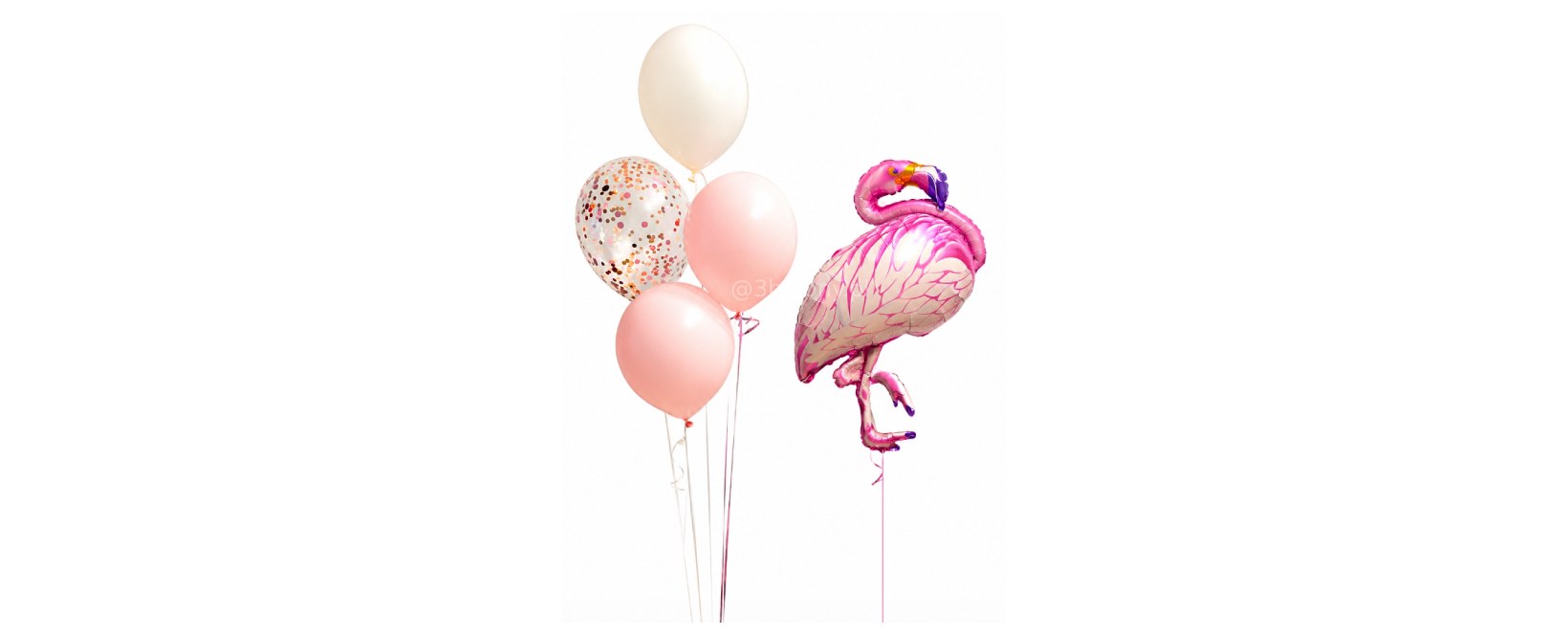 Różowy zestaw balonów z flamingiem