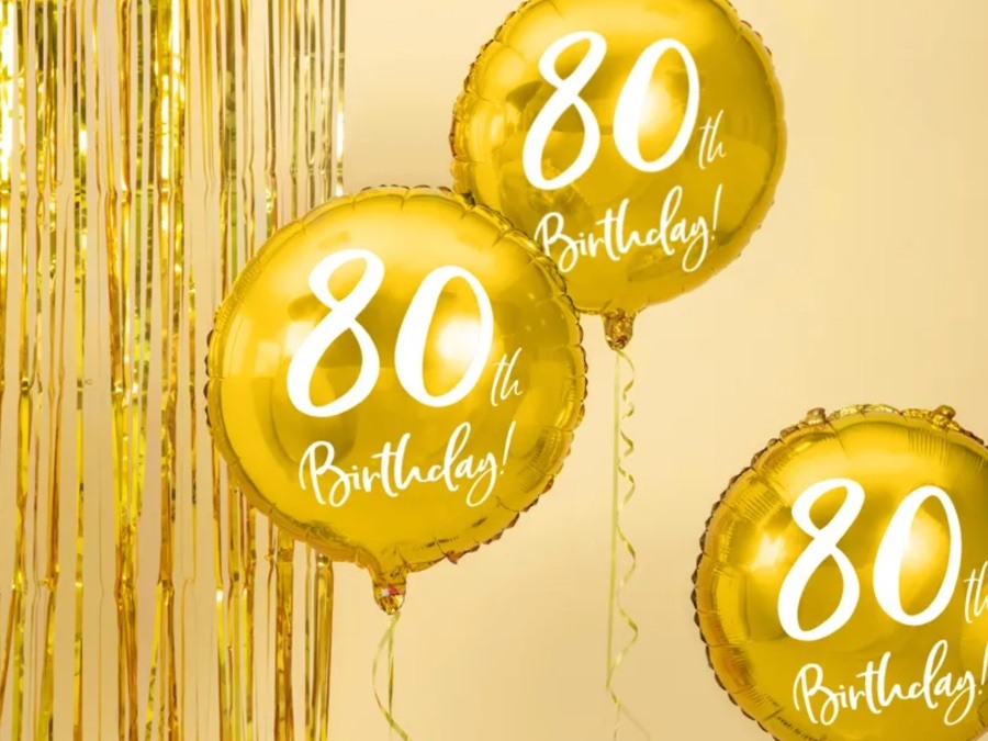 Balon okrągły na 80 urodziny