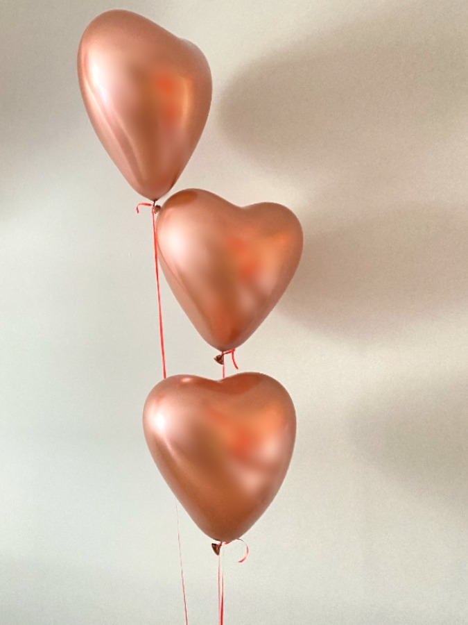 Mały bukiet z balonów glossy w formie serca