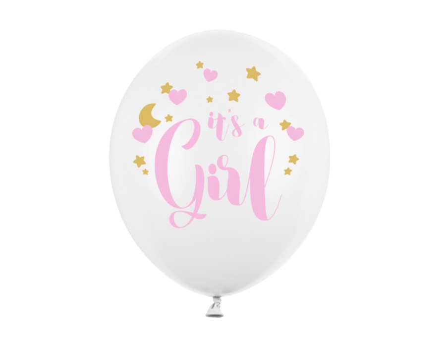 Balon lateksowy z napisem „it is a Girl”