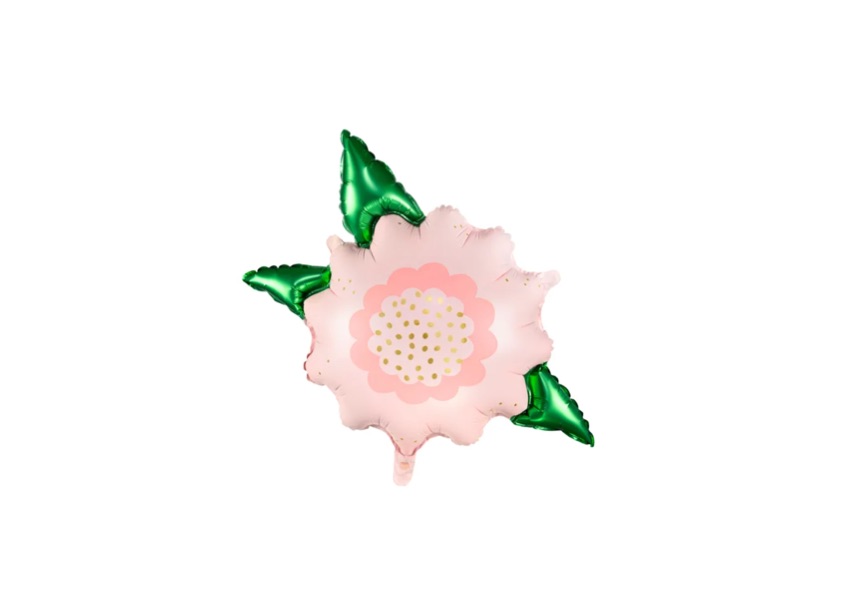 Balon foliowy różowy Kwiat z helem