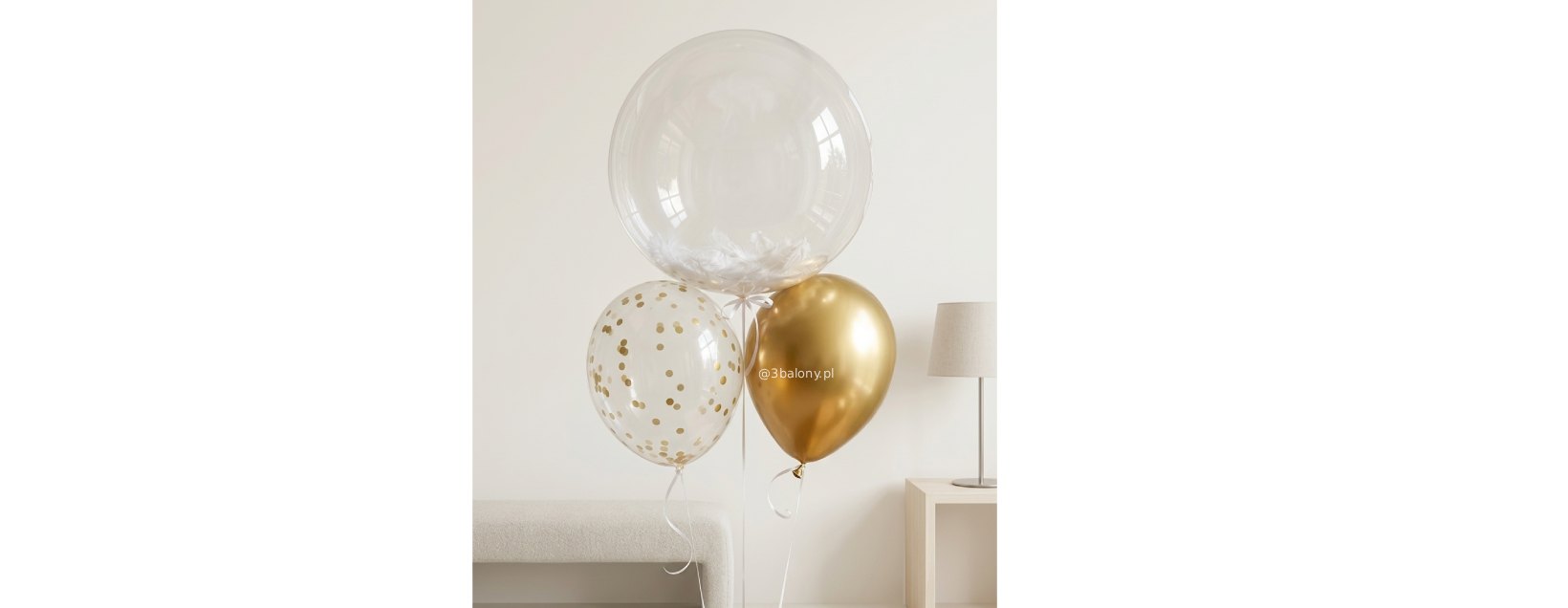 Eleganckie Balony na Urodziny i Wesele – Złote, z Konfetti i Piórkami