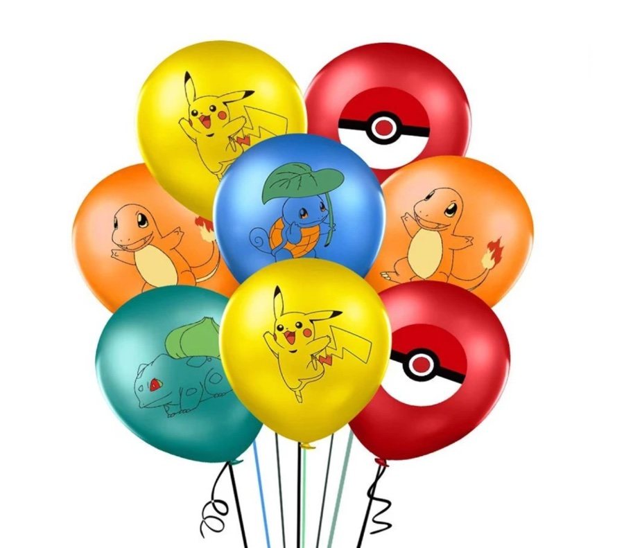Balon lateksowy z nadrukiem różnych pokemonów
