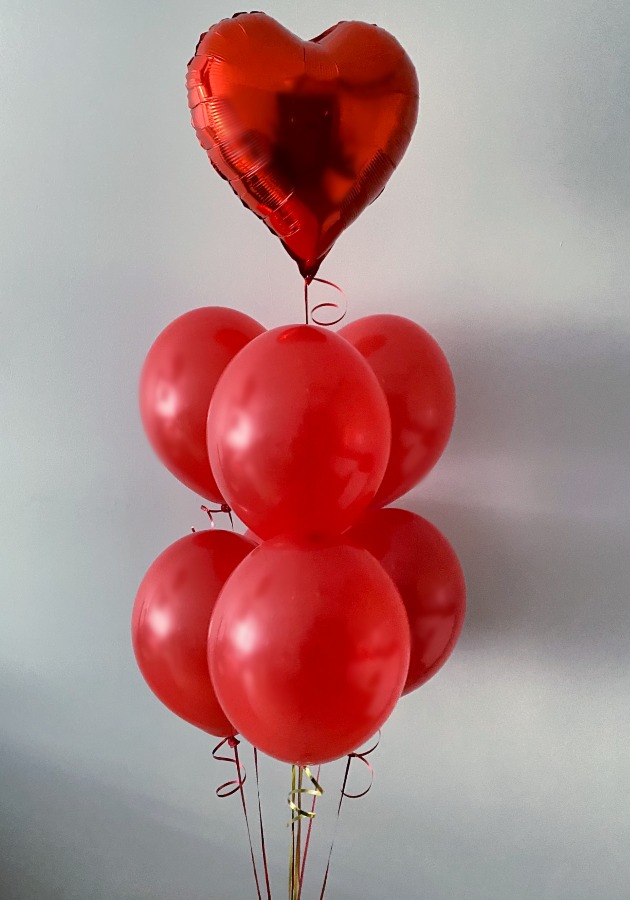 Zestaw balonów lateksowych z sercem