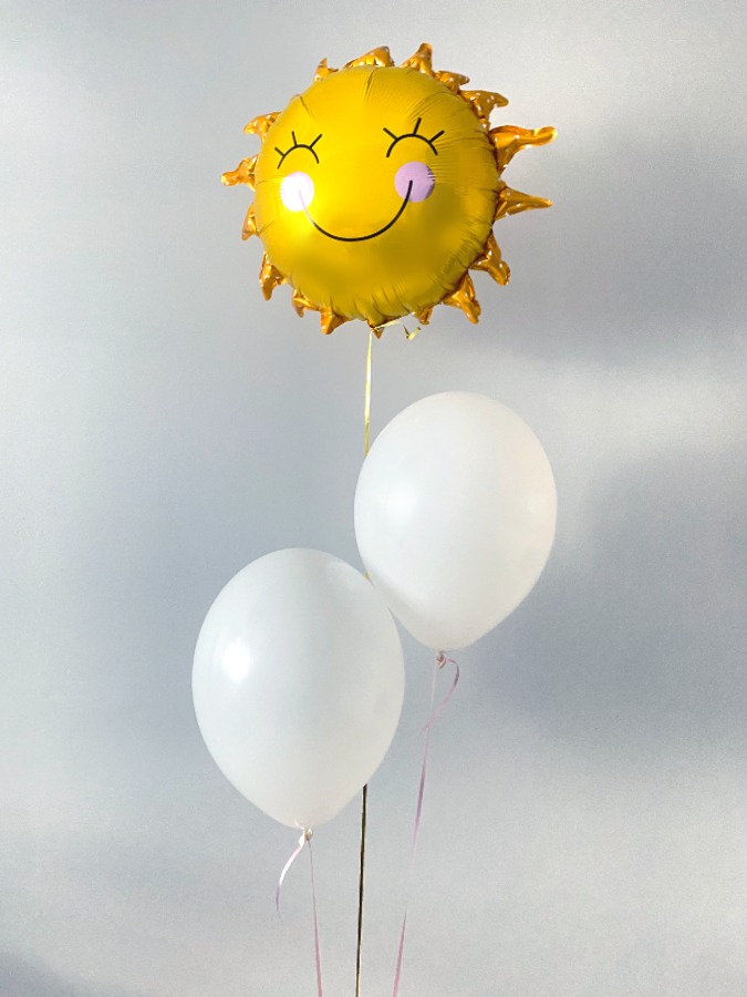 Balon słońce z balonami lateksowymi