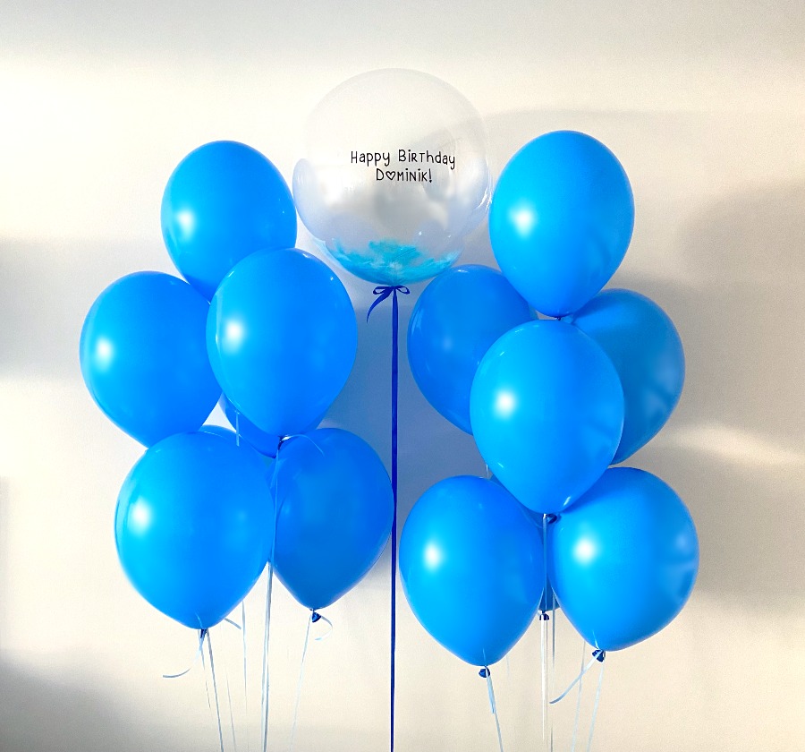 Zestaw balonów w niebieskim kolorze