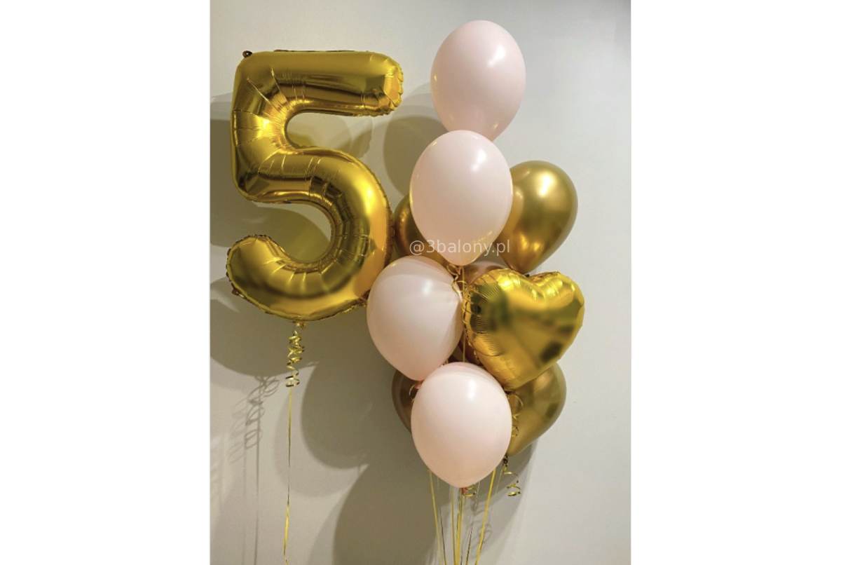 Miły bukiet balonowy z małym balonem w formie serca