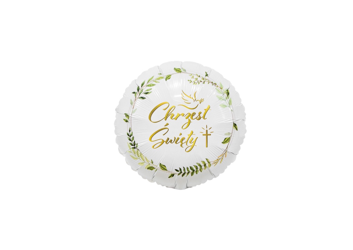 Okrągły balon na Chrzest Święty