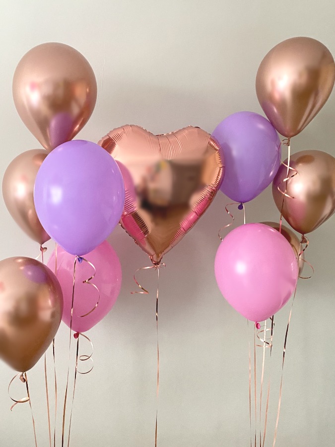 10 balonów lateksowych z dużym sercem