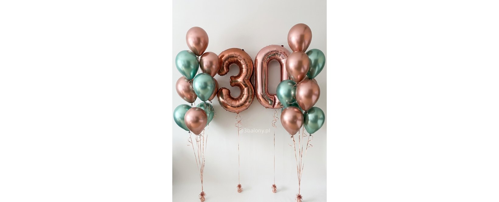 Cyfry 30 w zestawie z 18 balonami