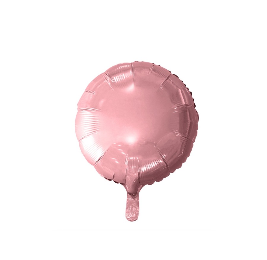 Różowy balon foliowy kula 18 cali z helem