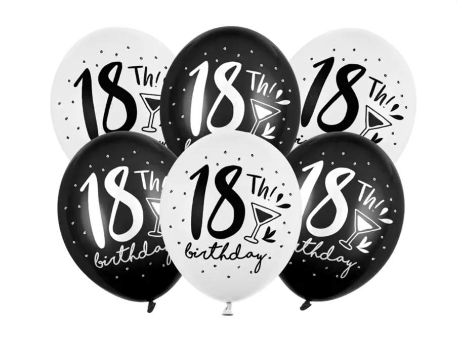 Balon lateksowy 18th birthday