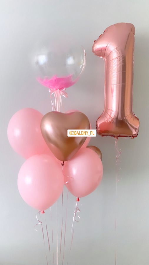 Dekoracje balonowe z helem na roczek