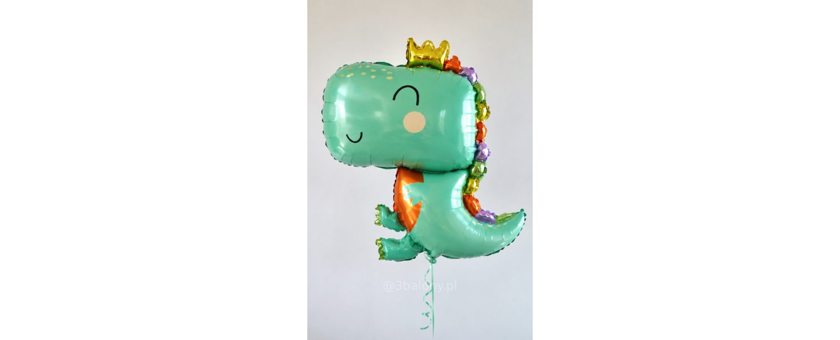 Balon foliowy Dinozaur w koronie 74 x 90 cm
