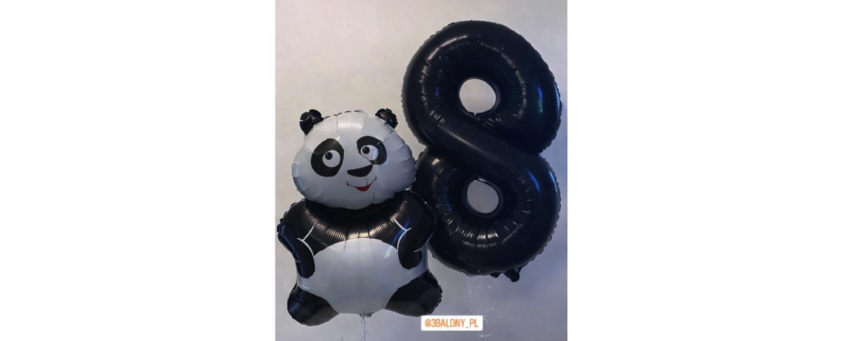 Balon Panda i Cyfra 8 – Zestaw na 8 urodziny dziecka