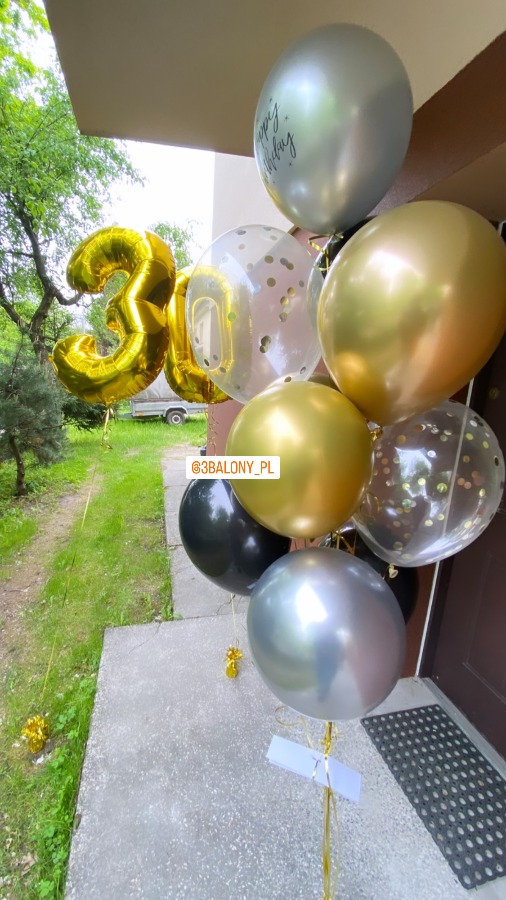 Duży zestaw balonowy na 30 urodziny