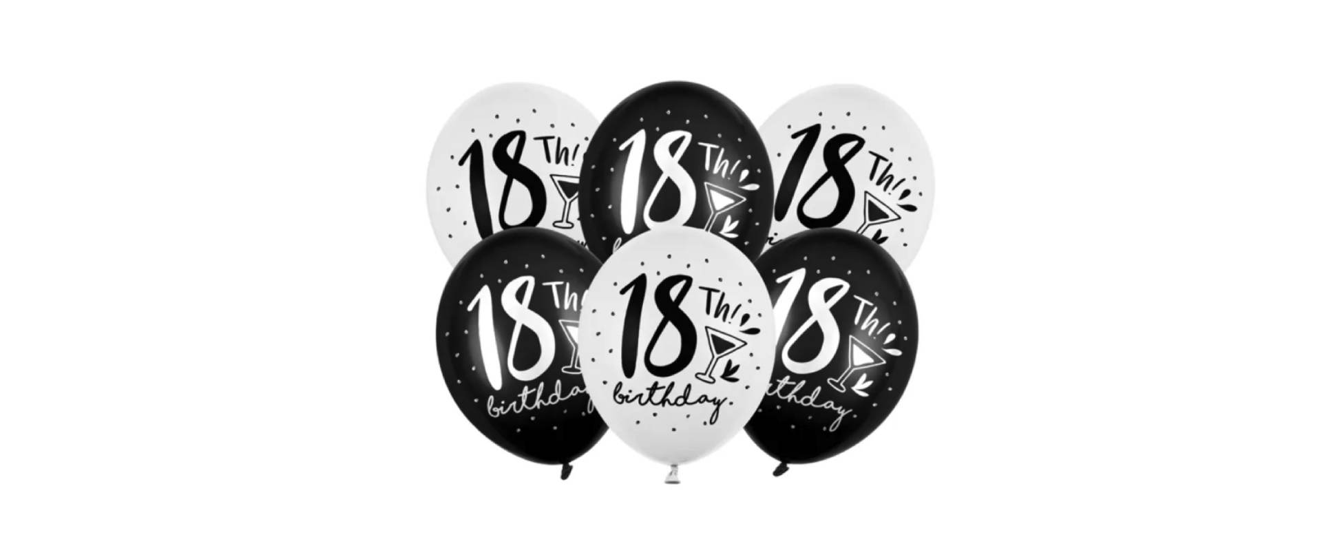 Balon lateksowy 18th birthday z helem