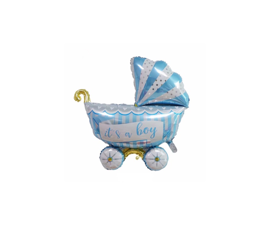 Wózek – balon foliowy na powitanie dziecka
