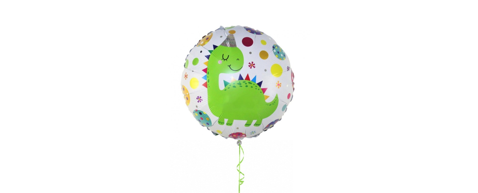 Balon foliowy okrągły – Dinozaur w czapeczce