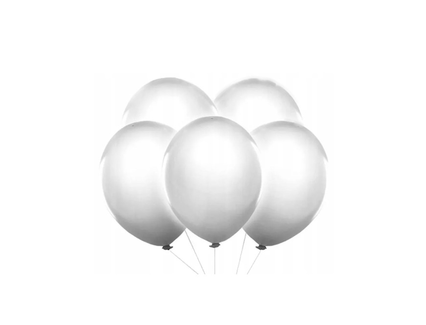 15 balonów białych w led lampką