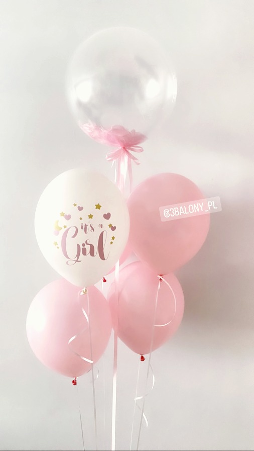 Bukiet balonowy z balonem personalizowanym it is girl