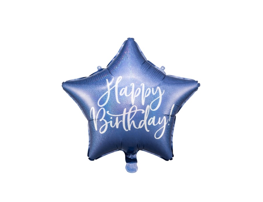 Balon foliowy Happy Birthday granat